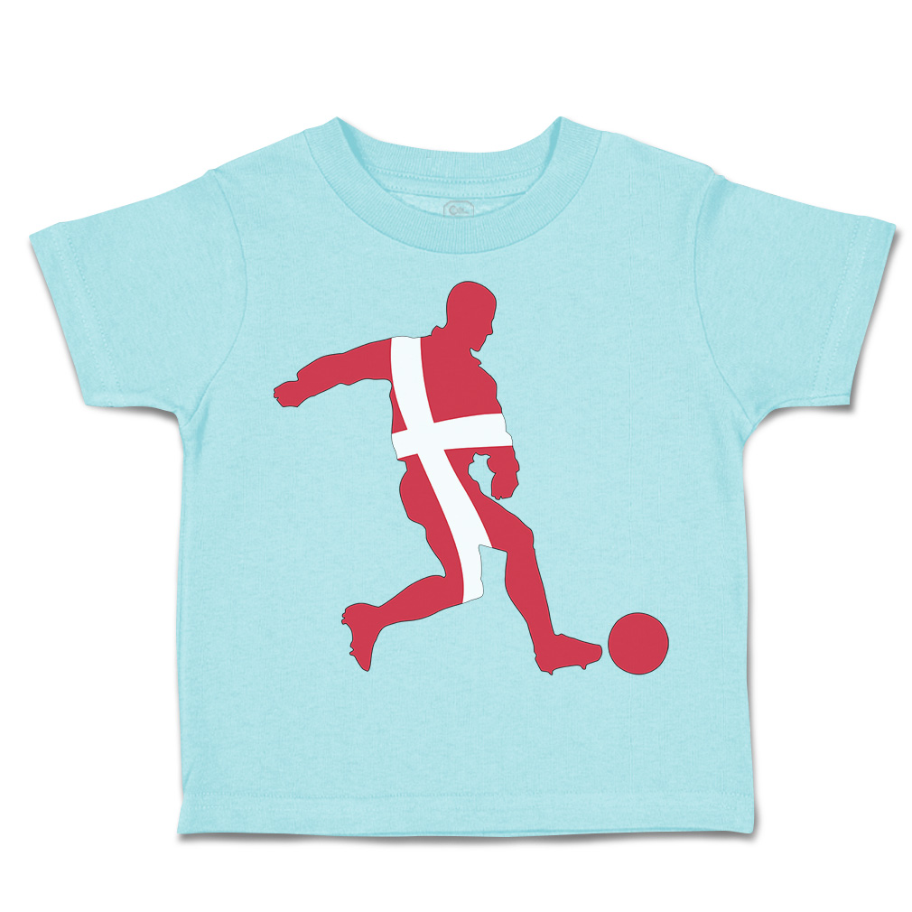 Toddler T-Shirt Soccer Player Denmark Sports Soccer Euro Cup Boy & Girl Clothes - Picture 18 of 39