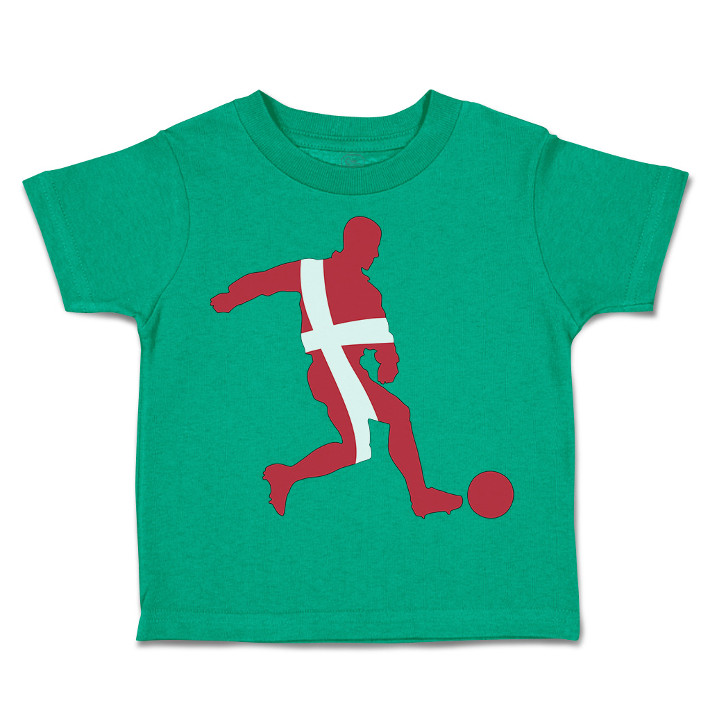 Toddler T-Shirt Soccer Player Denmark Sports Soccer Euro Cup Boy & Girl Clothes - Picture 36 of 39