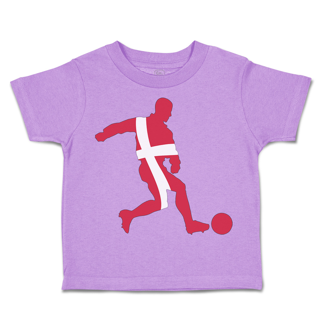 Toddler T-Shirt Soccer Player Denmark Sports Soccer Euro Cup Boy & Girl Clothes - Picture 30 of 39