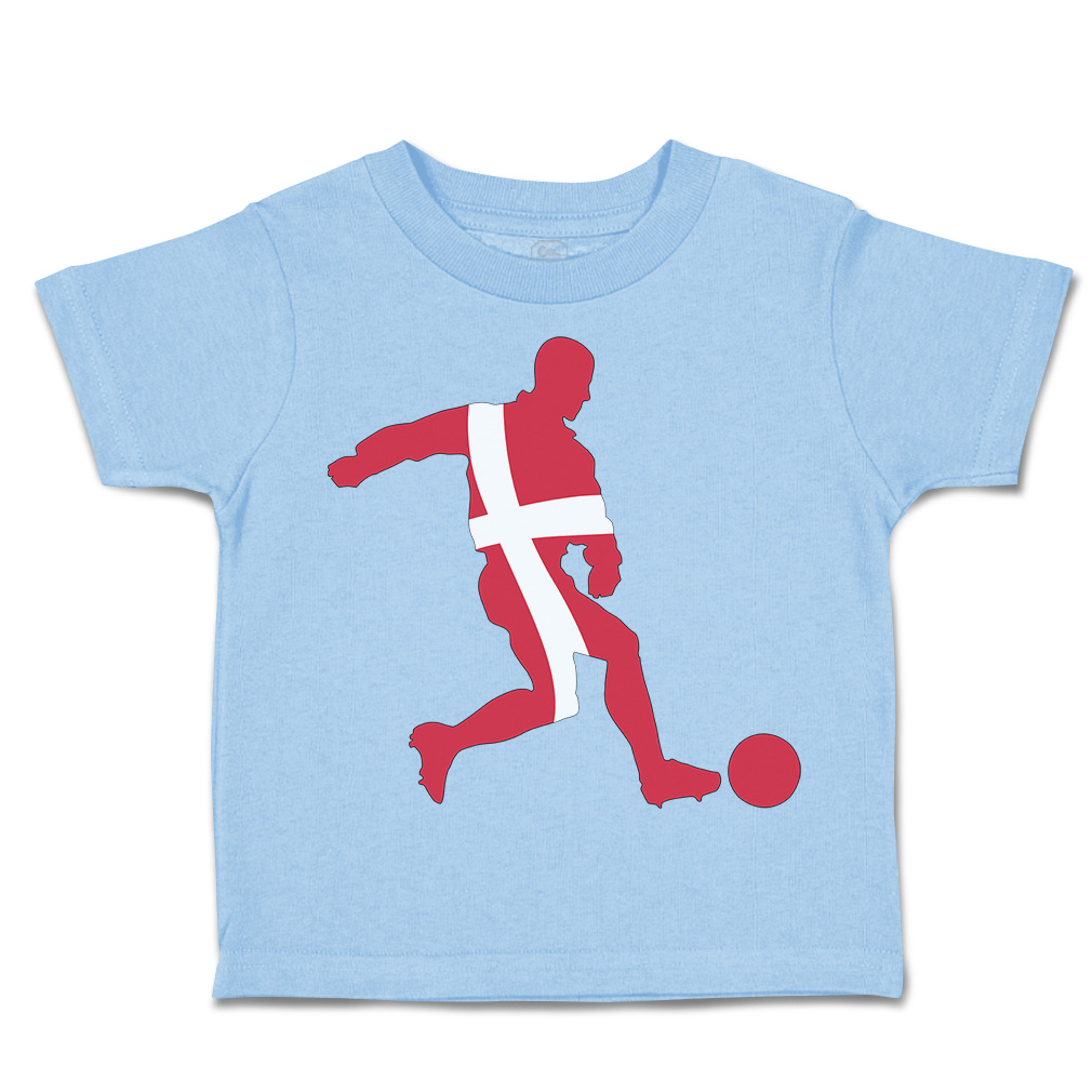 Toddler T-Shirt Soccer Player Denmark Sports Soccer Euro Cup Boy & Girl Clothes - Picture 14 of 39