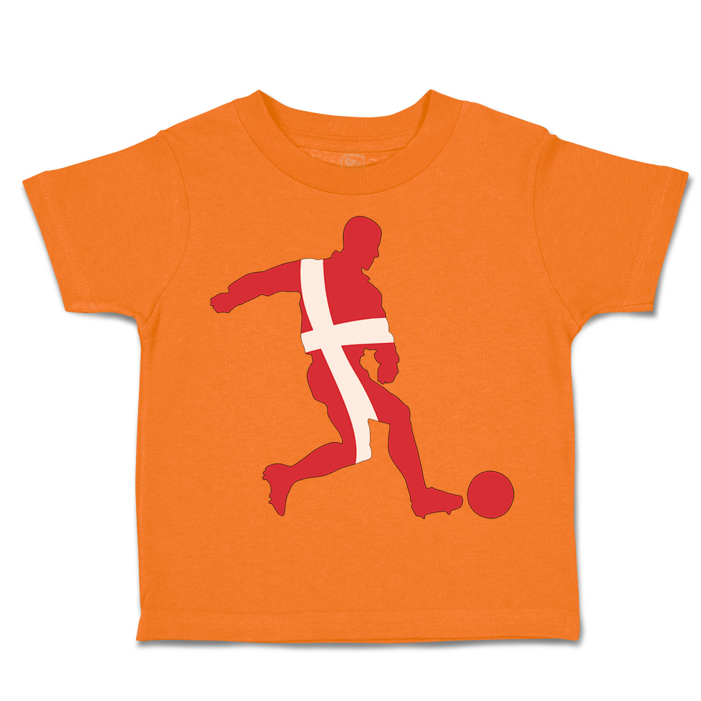 Toddler T-Shirt Soccer Player Denmark Sports Soccer Euro Cup Boy & Girl Clothes - Picture 24 of 39