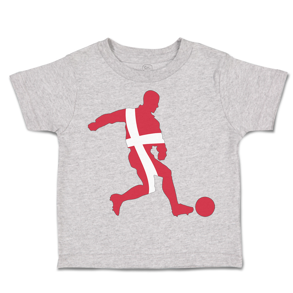 Toddler T-Shirt Soccer Player Denmark Sports Soccer Euro Cup Boy & Girl Clothes - Picture 6 of 39