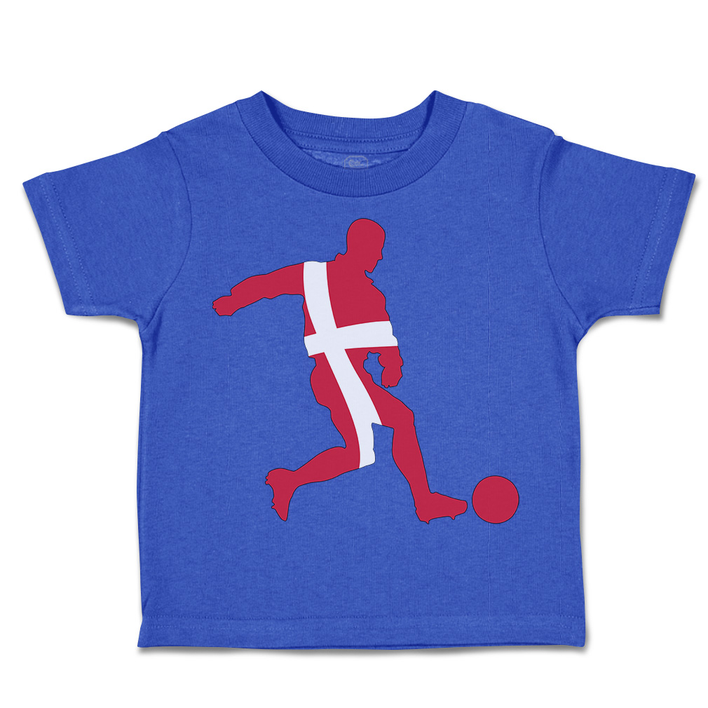 Toddler T-Shirt Soccer Player Denmark Sports Soccer Euro Cup Boy & Girl Clothes - Picture 12 of 39