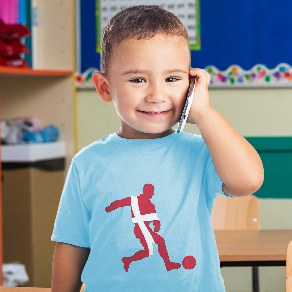 Toddler T-Shirt Soccer Player Denmark Sports Soccer Euro Cup Boy & Girl Clothes - Picture 3 of 39
