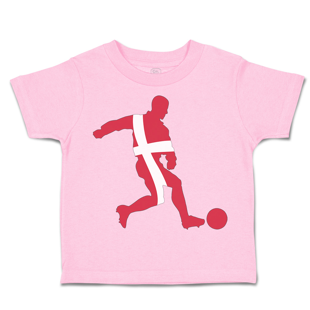 Toddler T-Shirt Soccer Player Denmark Sports Soccer Euro Cup Boy & Girl Clothes - Picture 20 of 39