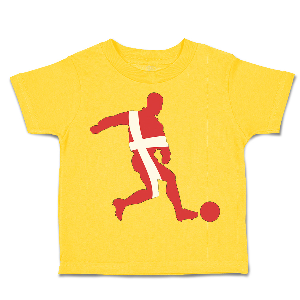 Toddler T-Shirt Soccer Player Denmark Sports Soccer Euro Cup Boy & Girl Clothes - Picture 32 of 39