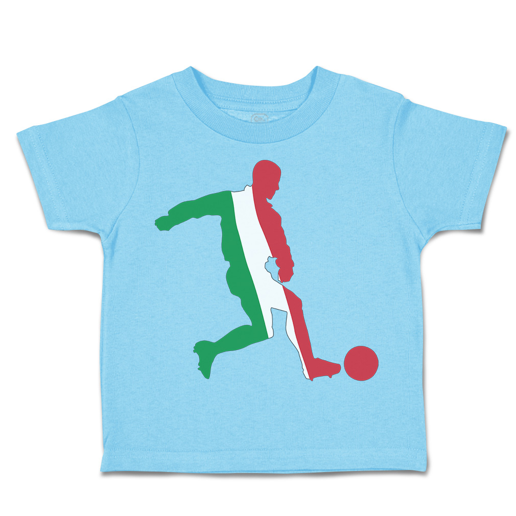 Toddler T-Shirt Soccer Player Italy Sports Soccer Euro Cup Boy & Girl Clothes - Picture 16 of 39