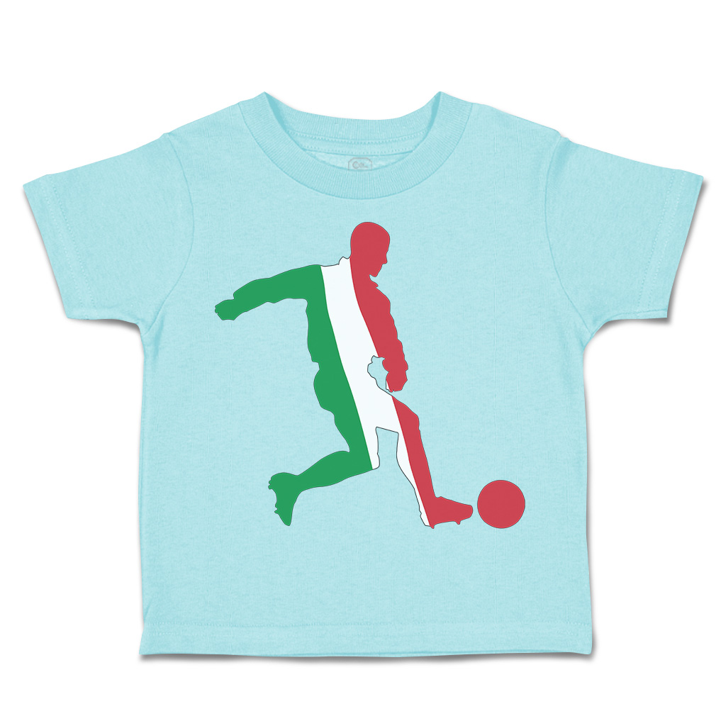 Toddler T-Shirt Soccer Player Italy Sports Soccer Euro Cup Boy & Girl Clothes - Picture 18 of 39