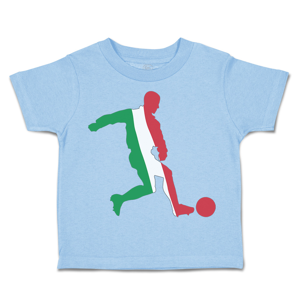 Toddler T-Shirt Soccer Player Italy Sports Soccer Euro Cup Boy & Girl Clothes - Picture 14 of 39