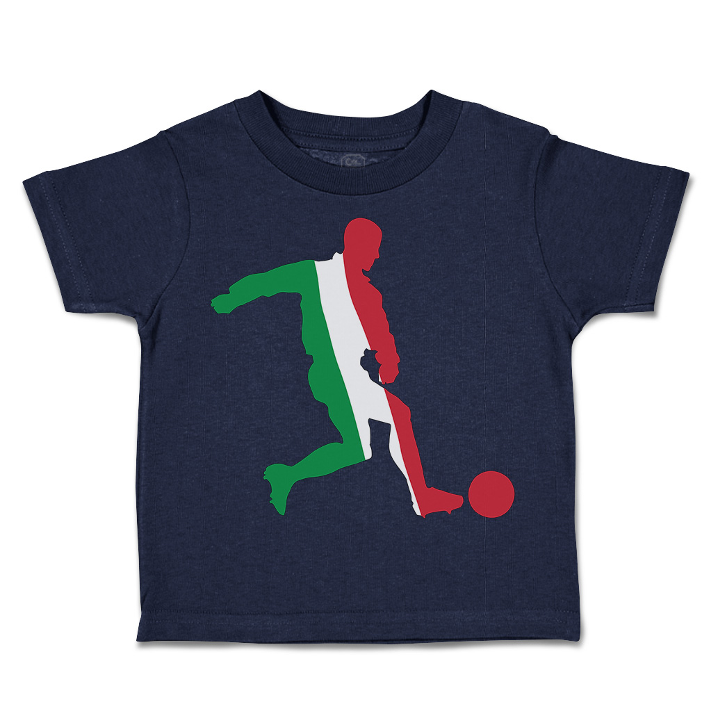Toddler T-Shirt Soccer Player Italy Sports Soccer Euro Cup Boy & Girl Clothes - Picture 10 of 39
