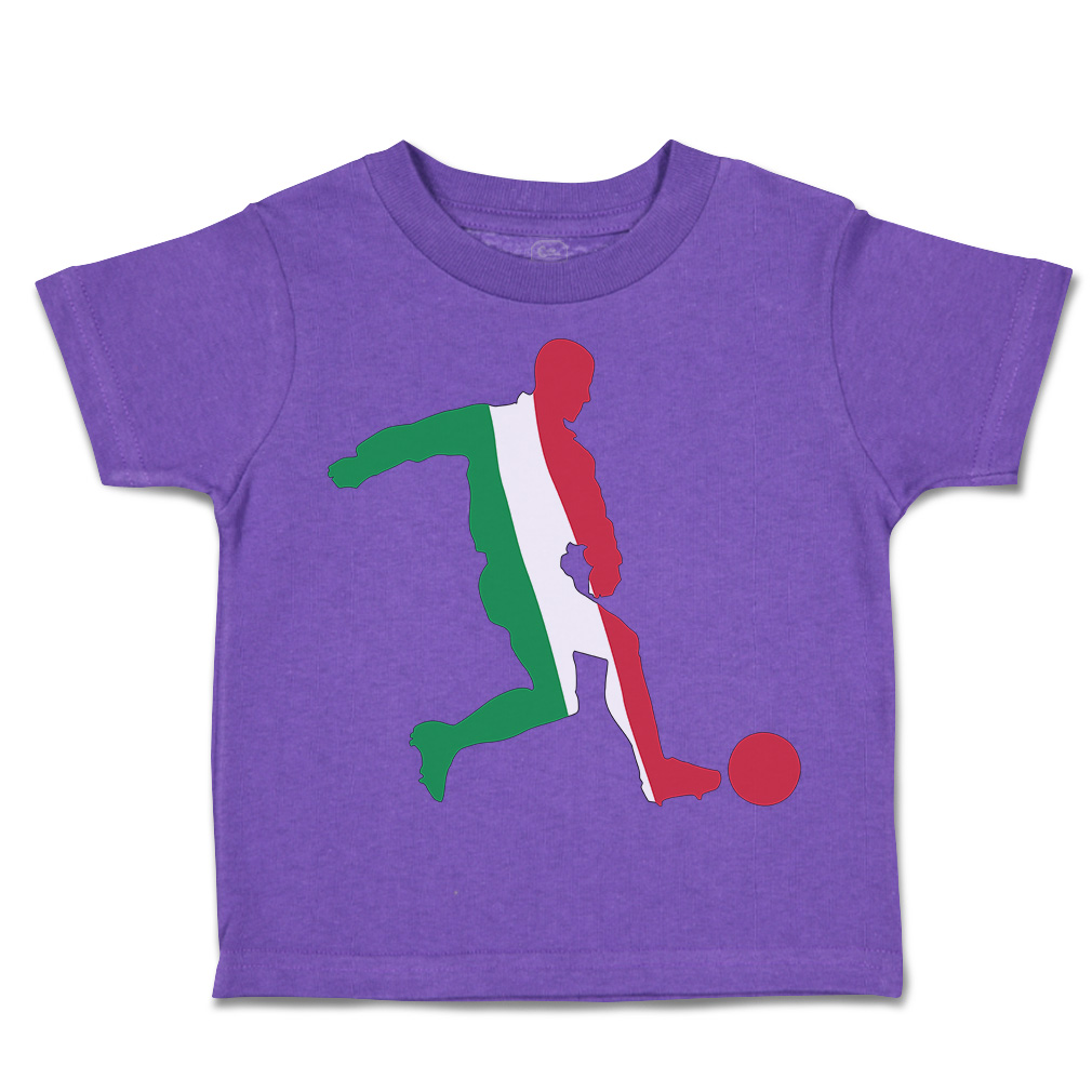 Toddler T-Shirt Soccer Player Italy Sports Soccer Euro Cup Boy & Girl Clothes - Picture 38 of 39