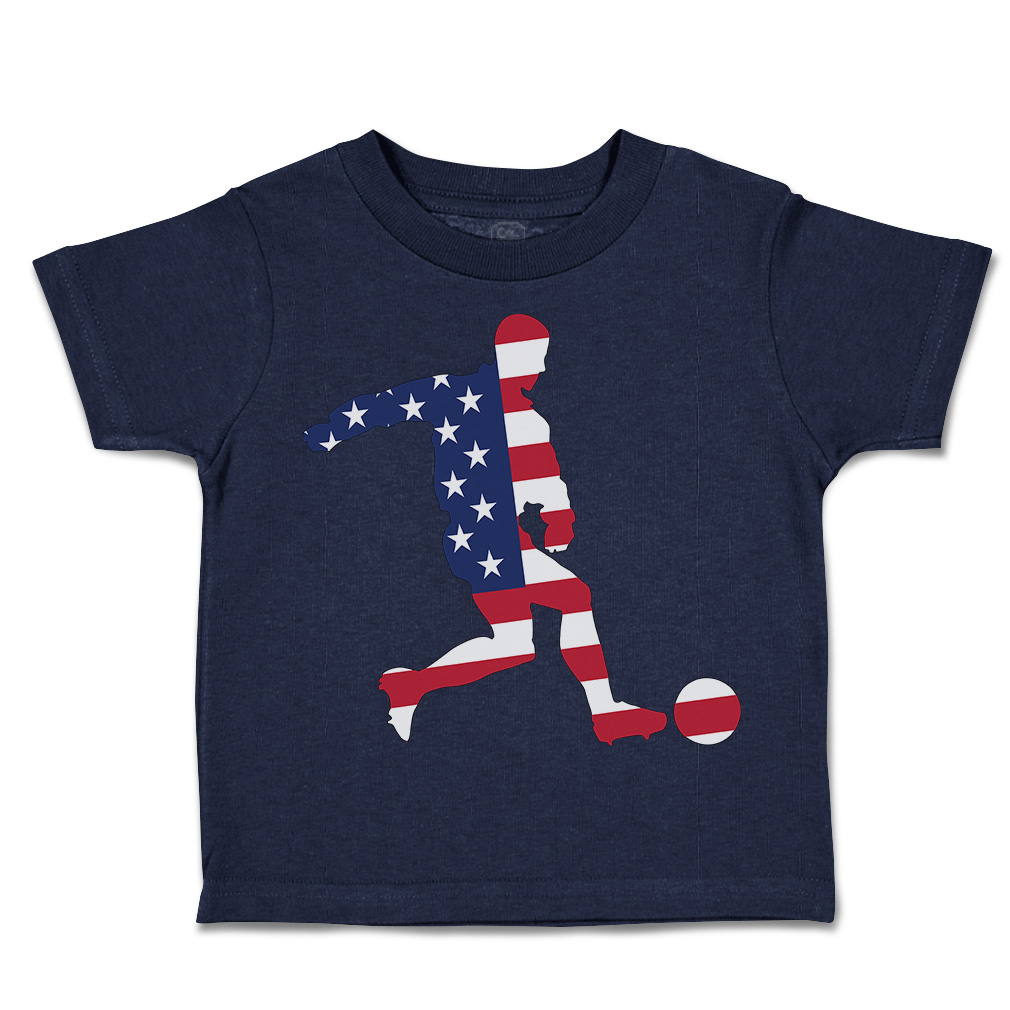 Toddler T-Shirt Soccer Player Usa Sports Soccer America Cup Boy & Girl Clothes - Picture 10 of 39