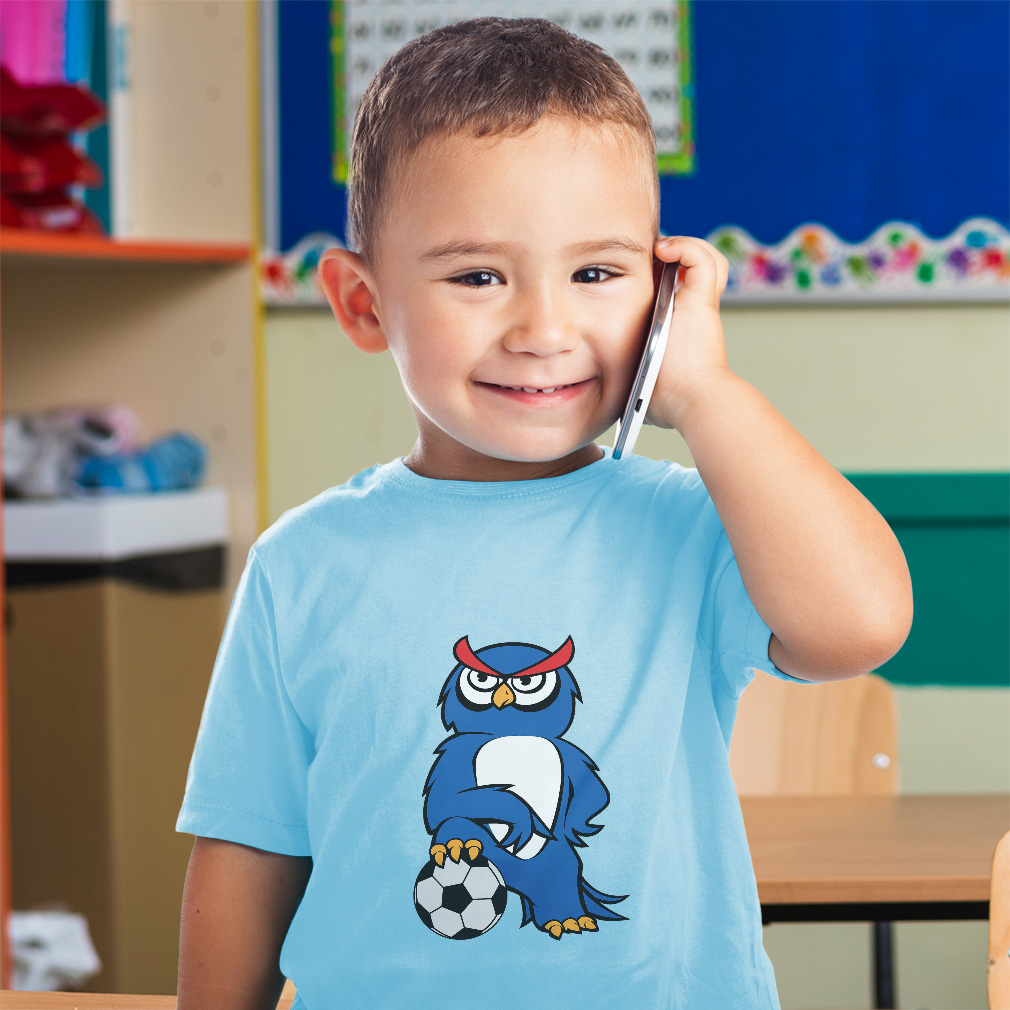 Toddler T-Shirt Owl Football Sports Football Euro Cup Boy & Girl Clothes Cotton - Picture 3 of 39