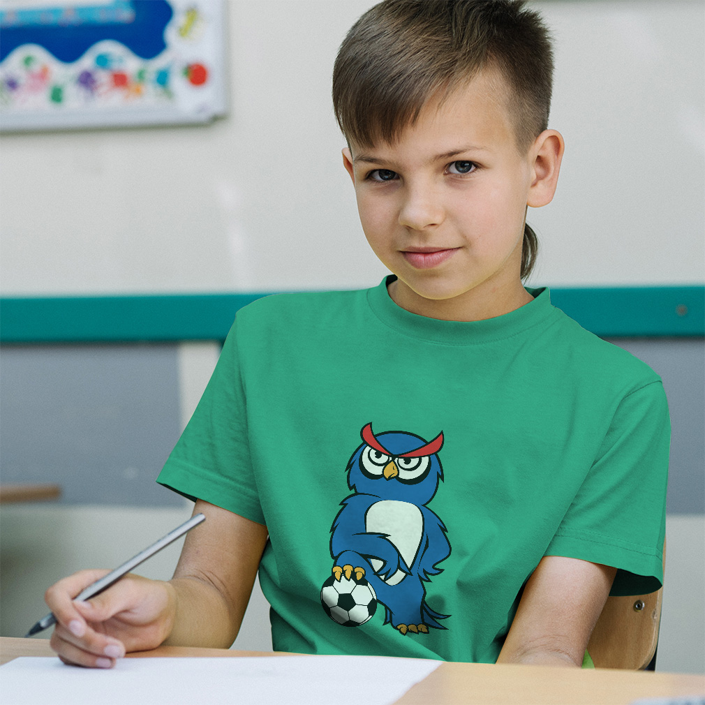 Toddler T-Shirt Owl Football Sports Football Euro Cup Boy & Girl Clothes Cotton - Picture 5 of 39