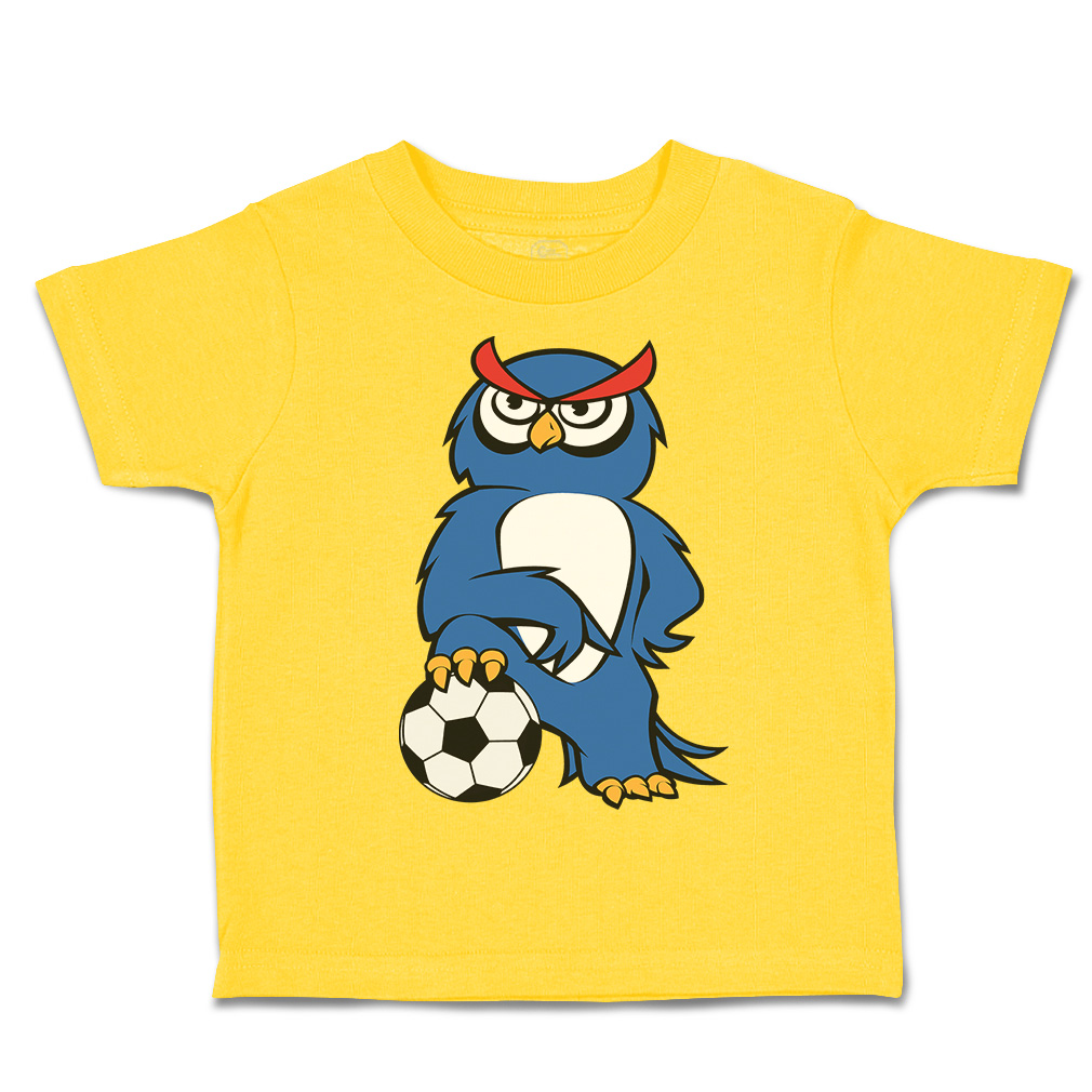 Toddler T-Shirt Owl Football Sports Football Euro Cup Boy & Girl Clothes Cotton - Picture 32 of 39