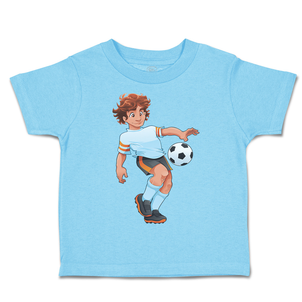 Toddler T-Shirt Soccer Player Young Man Sports Soccer Boy & Girl Clothes Cotton - Picture 16 of 39