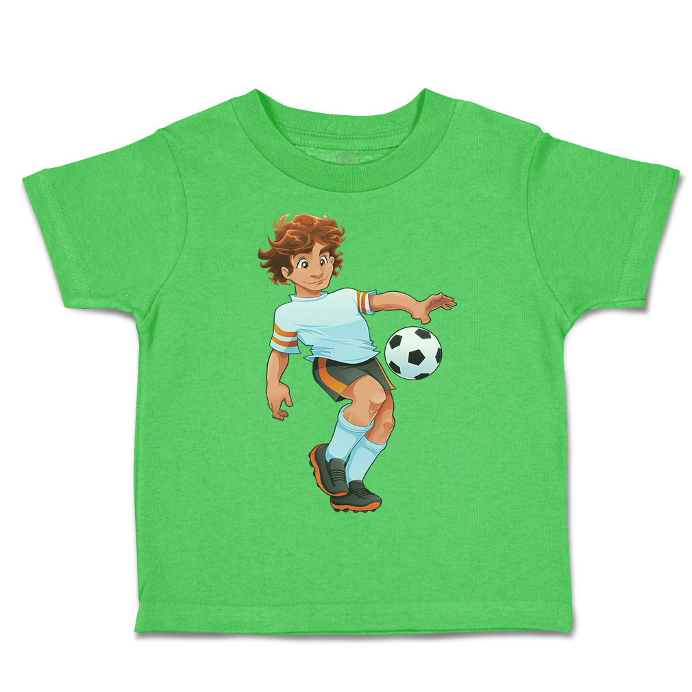 Toddler T-Shirt Soccer Player Young Man Sports Soccer Boy & Girl Clothes Cotton - Picture 34 of 39