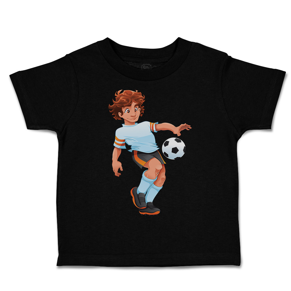 Toddler T-Shirt Soccer Player Young Man Sports Soccer Boy & Girl Clothes Cotton - Picture 8 of 39