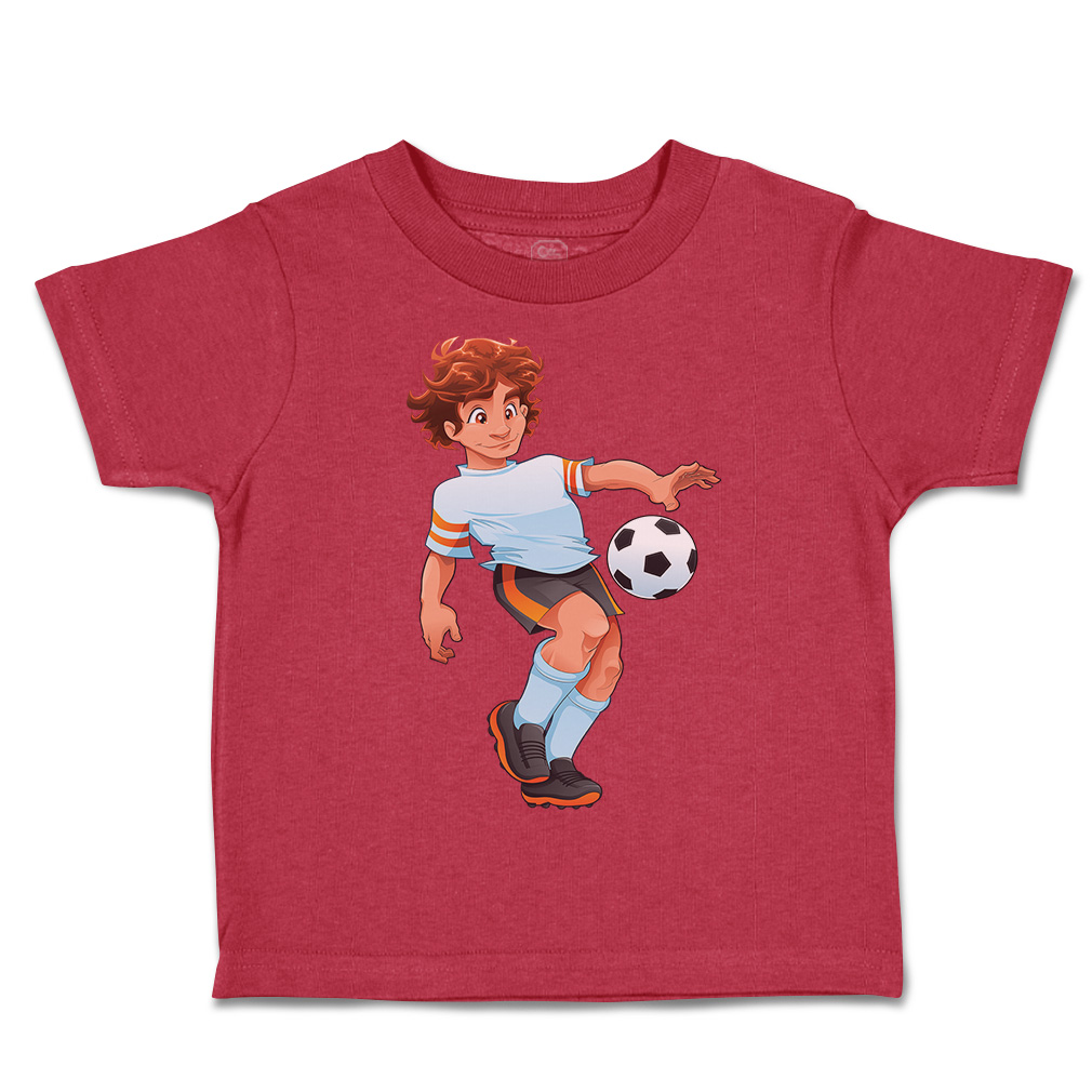 Toddler T-Shirt Soccer Player Young Man Sports Soccer Boy & Girl Clothes Cotton - Picture 28 of 39
