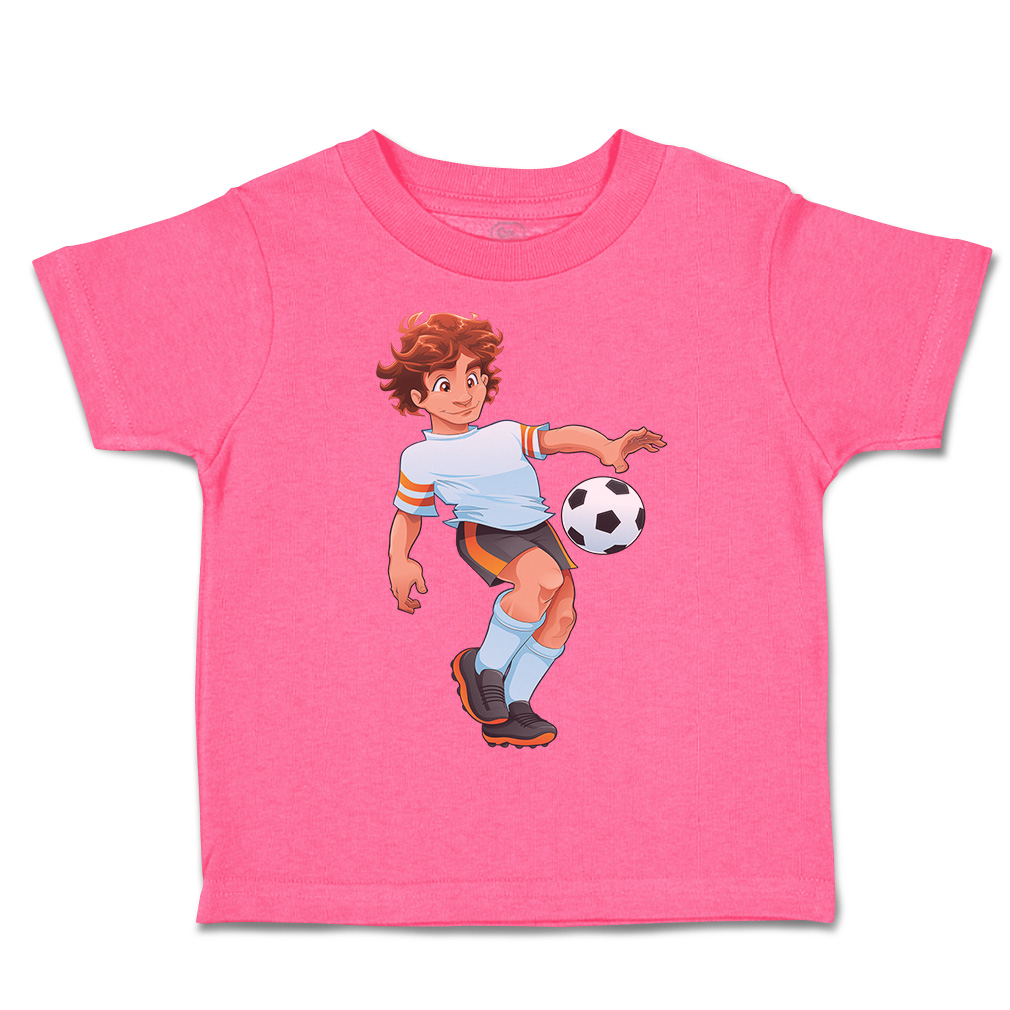Toddler T-Shirt Soccer Player Young Man Sports Soccer Boy & Girl Clothes Cotton - Picture 22 of 39