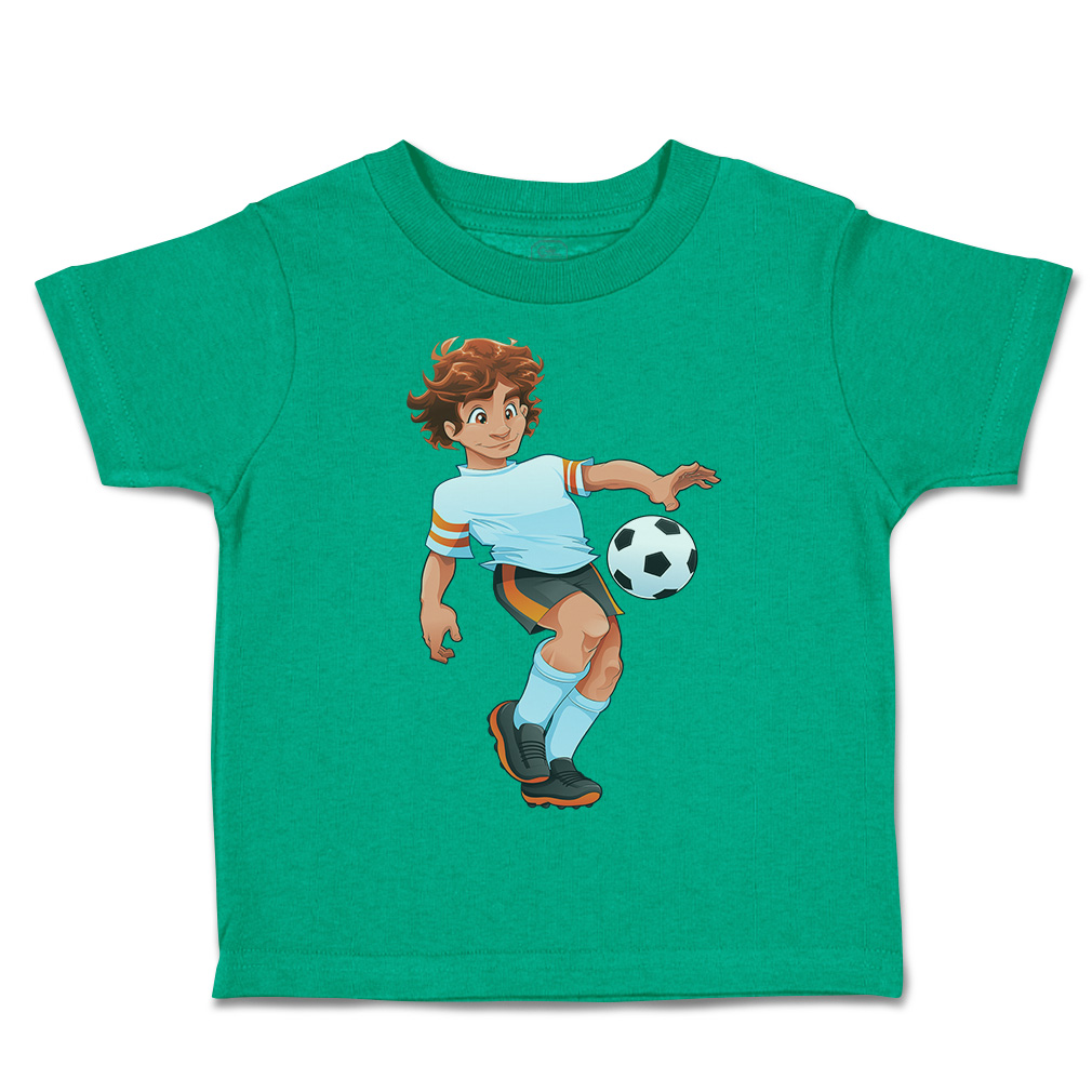 Toddler T-Shirt Soccer Player Young Man Sports Soccer Boy & Girl Clothes Cotton - Picture 36 of 39