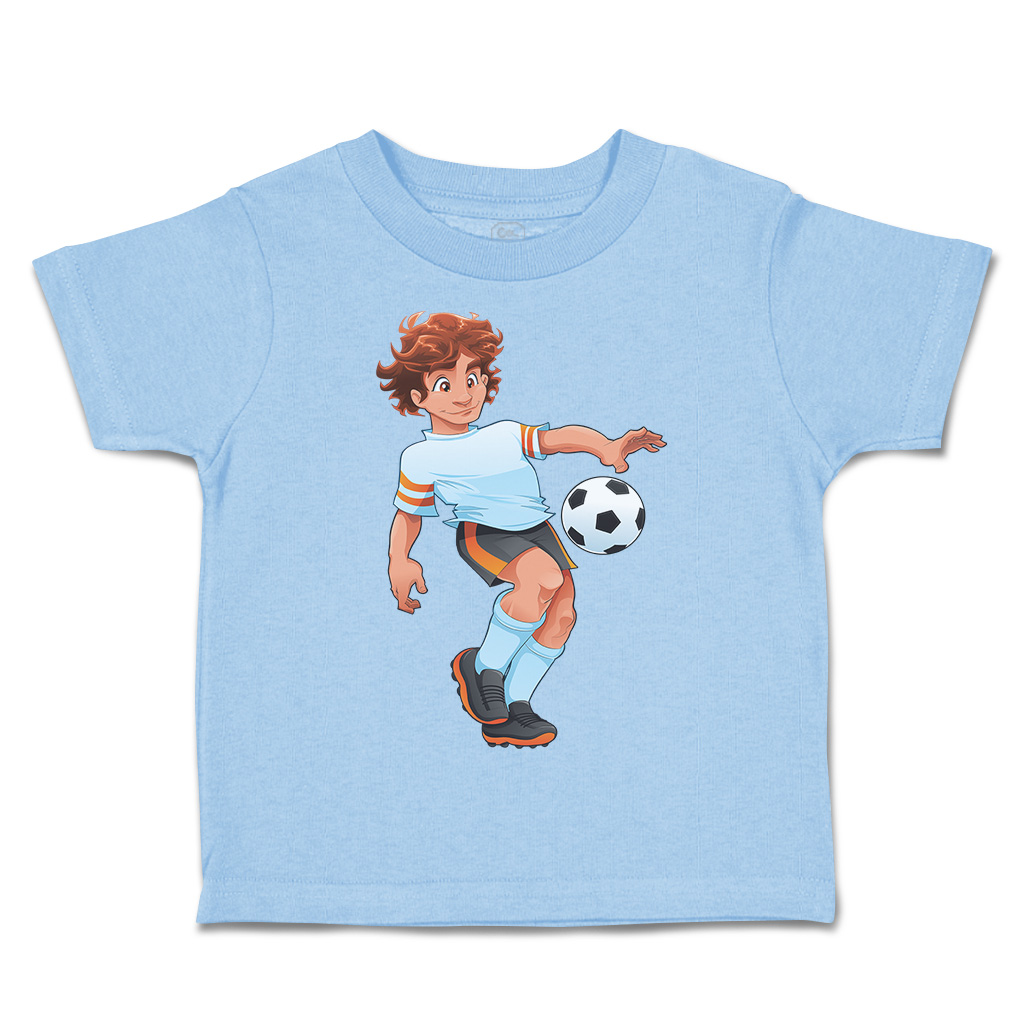 Toddler T-Shirt Soccer Player Young Man Sports Soccer Boy & Girl Clothes Cotton - Picture 14 of 39
