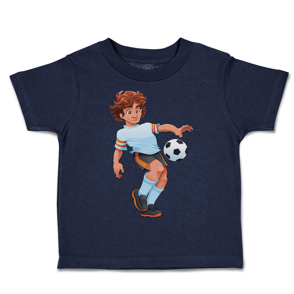 Toddler T-Shirt Soccer Player Young Man Sports Soccer Boy & Girl Clothes Cotton - Picture 10 of 39