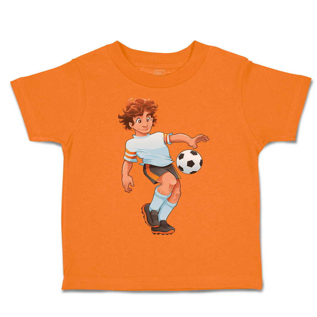 Toddler T-Shirt Soccer Player Young Man Sports Soccer Boy & Girl Clothes Cotton - Picture 24 of 39