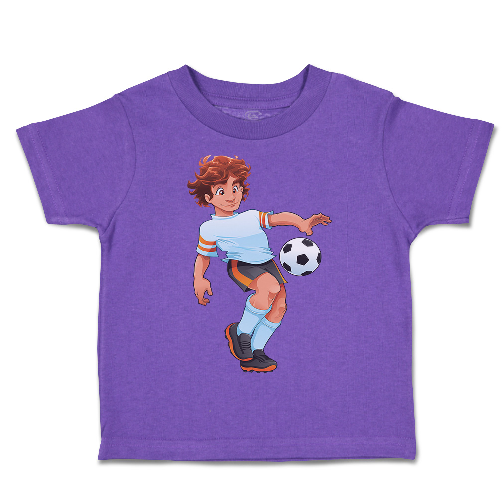 Toddler T-Shirt Soccer Player Young Man Sports Soccer Boy & Girl Clothes Cotton - Picture 38 of 39