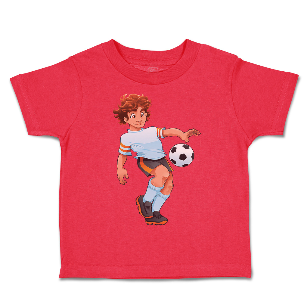 Toddler T-Shirt Soccer Player Young Man Sports Soccer Boy & Girl Clothes Cotton - Picture 26 of 39