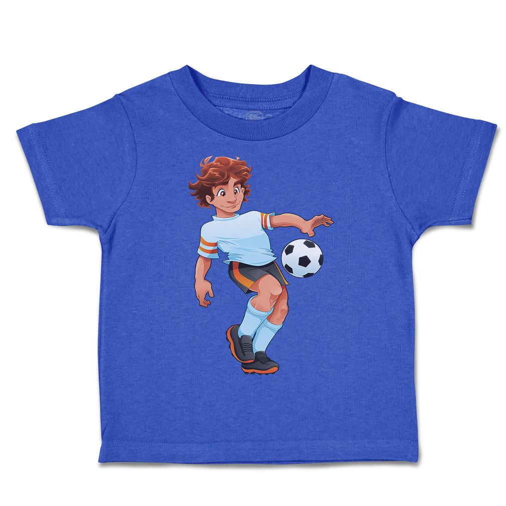 Toddler T-Shirt Soccer Player Young Man Sports Soccer Boy & Girl Clothes Cotton - Picture 12 of 39