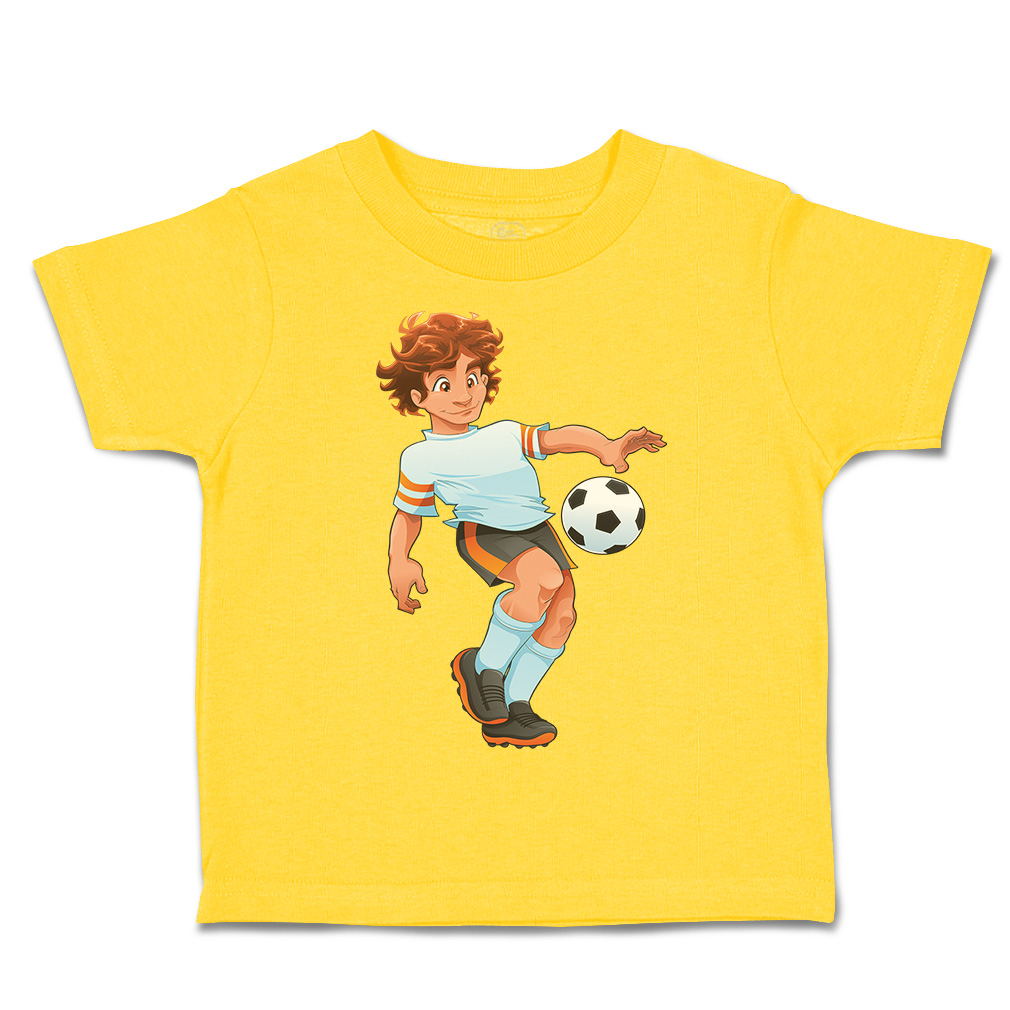 Toddler T-Shirt Soccer Player Young Man Sports Soccer Boy & Girl Clothes Cotton - Picture 32 of 39