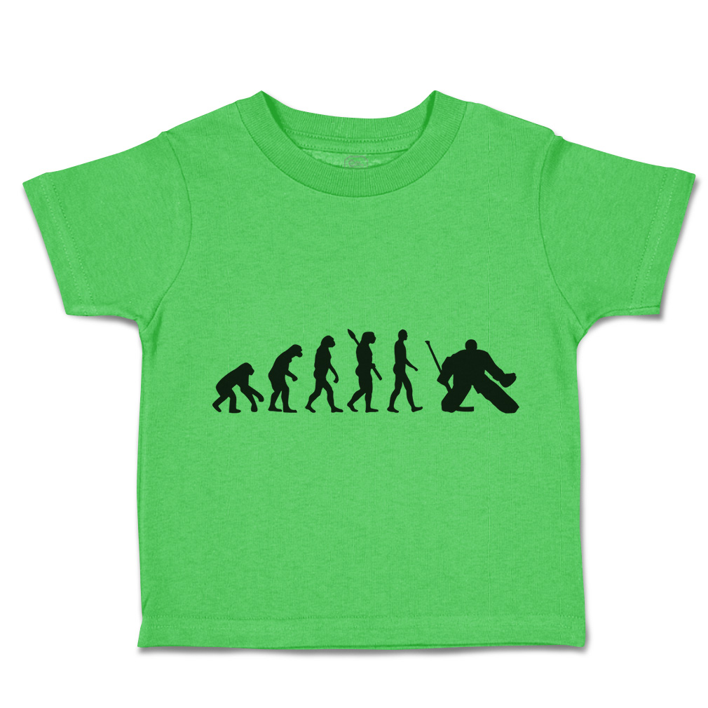 Toddler T-Shirt Human Evolution Evolve into Hockey Player Boy & Girl Clothes - Picture 34 of 39