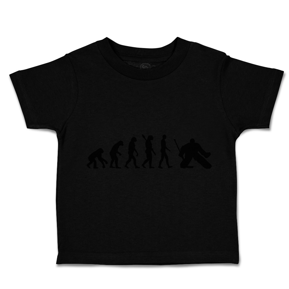 Toddler T-Shirt Human Evolution Evolve into Hockey Player Boy & Girl Clothes - Picture 8 of 39