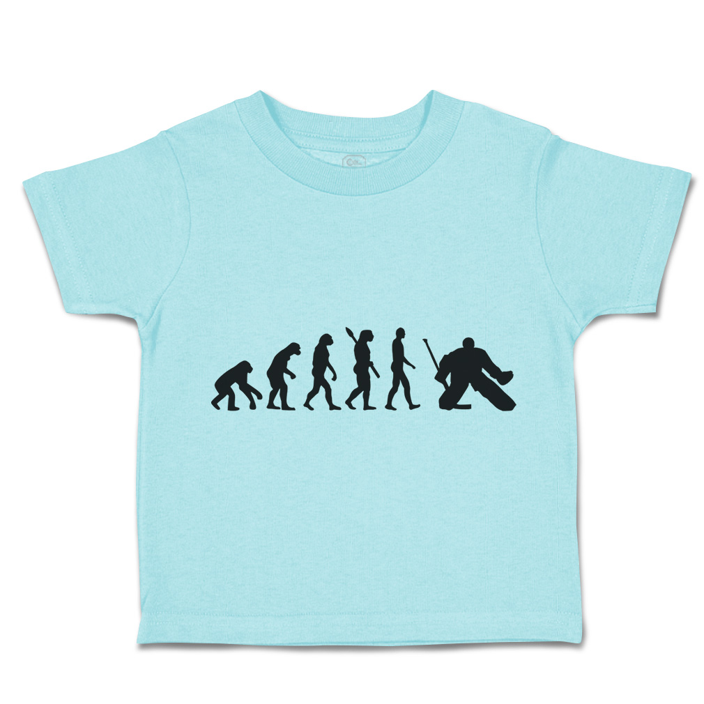 Toddler T-Shirt Human Evolution Evolve into Hockey Player Boy & Girl Clothes - Picture 18 of 39