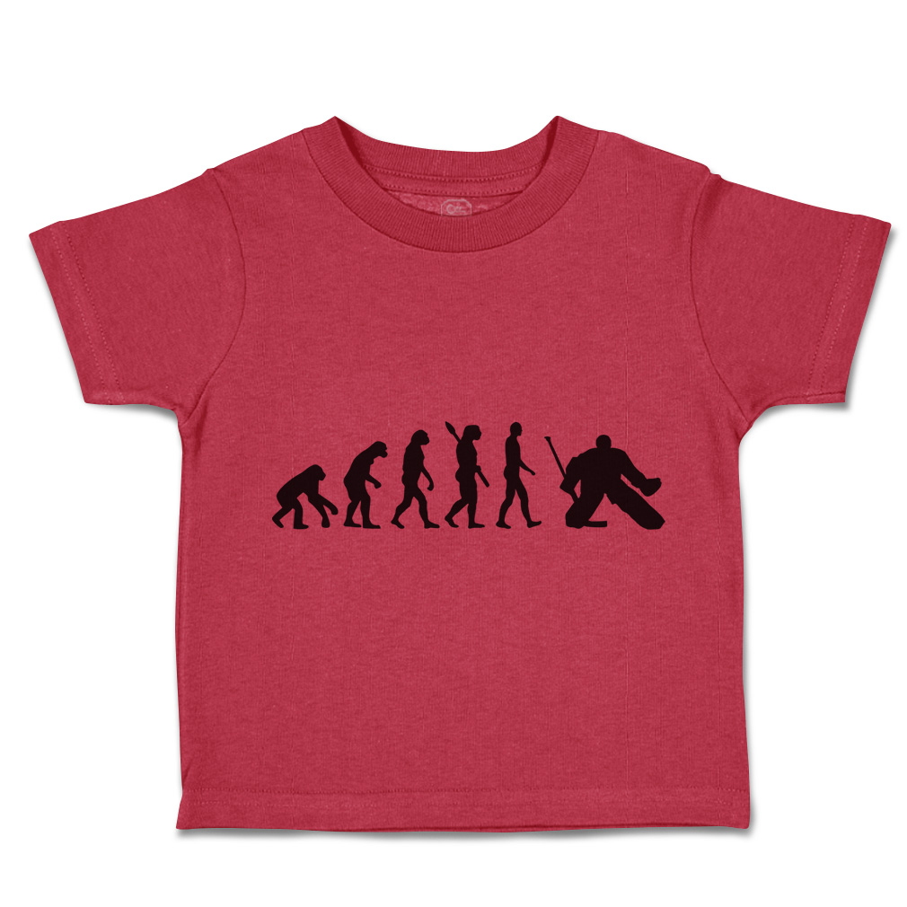 Toddler T-Shirt Human Evolution Evolve into Hockey Player Boy & Girl Clothes - Picture 28 of 39