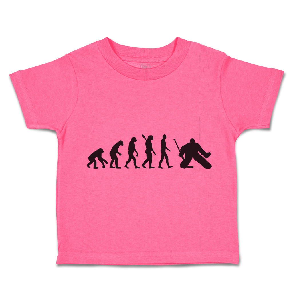 Toddler T-Shirt Human Evolution Evolve into Hockey Player Boy & Girl Clothes - Picture 22 of 39