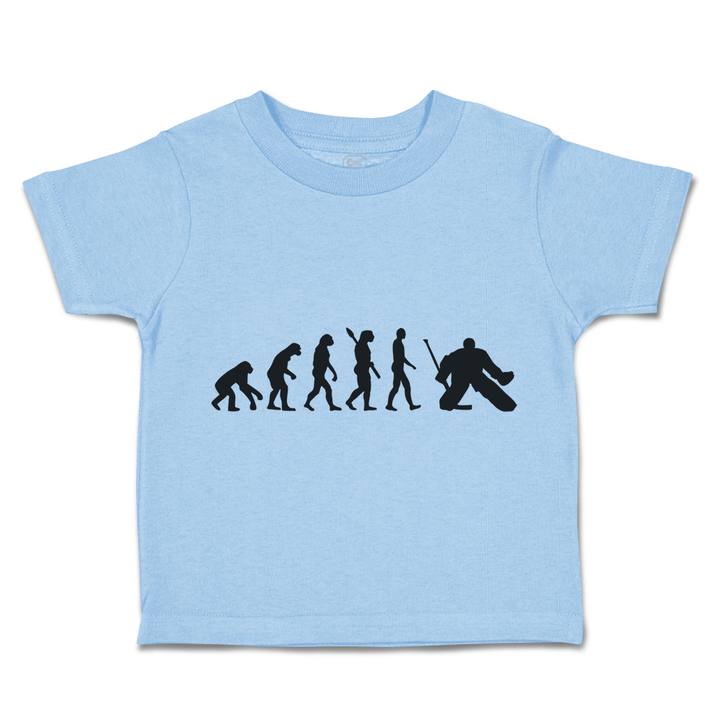 Toddler T-Shirt Human Evolution Evolve into Hockey Player Boy & Girl Clothes - Picture 14 of 39