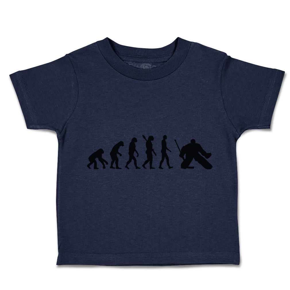 Toddler T-Shirt Human Evolution Evolve into Hockey Player Boy & Girl Clothes - Picture 10 of 39