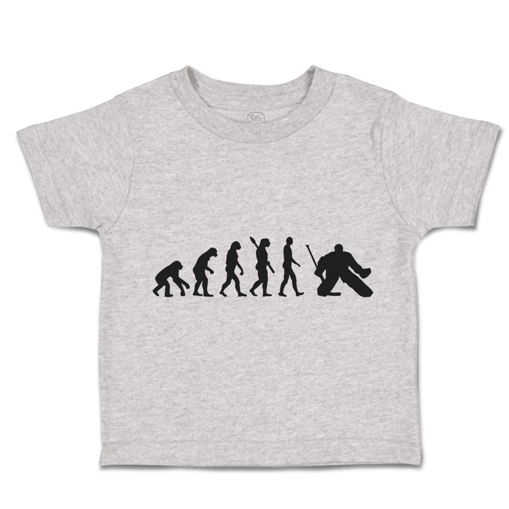Toddler T-Shirt Human Evolution Evolve into Hockey Player Boy & Girl Clothes - Picture 6 of 39