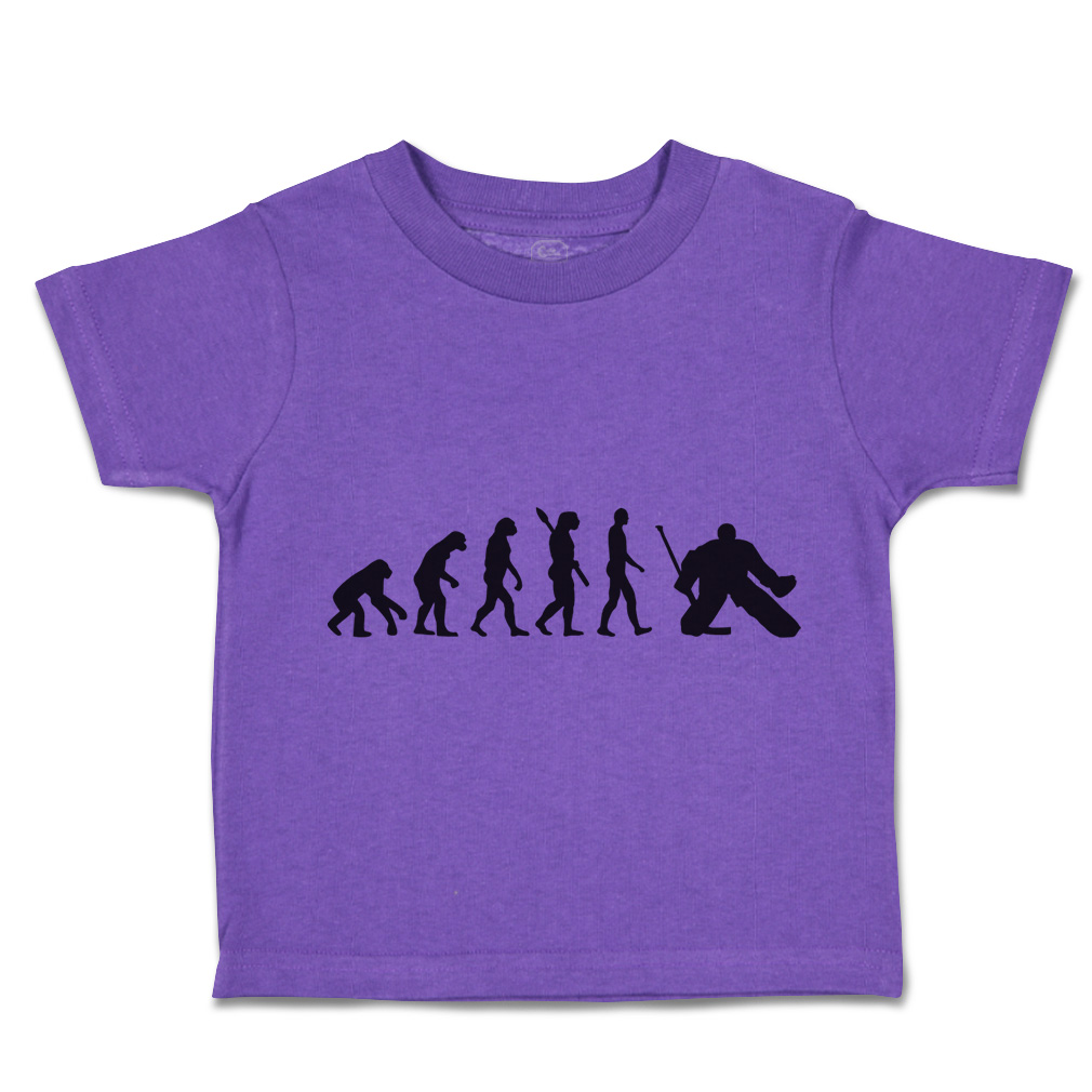 Toddler T-Shirt Human Evolution Evolve into Hockey Player Boy & Girl Clothes - Picture 38 of 39