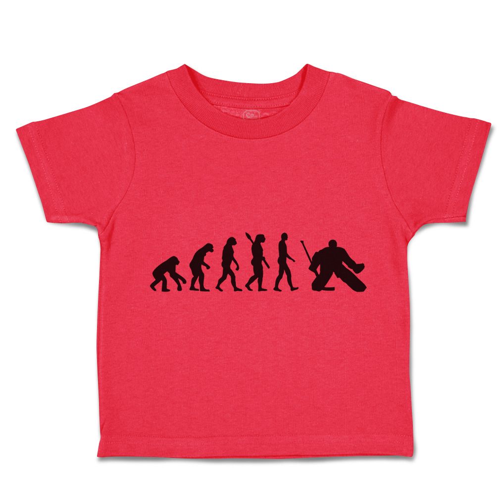Toddler T-Shirt Human Evolution Evolve into Hockey Player Boy & Girl Clothes - Picture 26 of 39