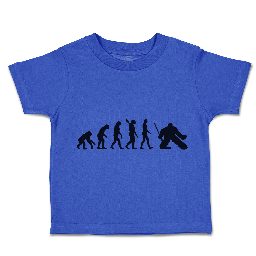 Toddler T-Shirt Human Evolution Evolve into Hockey Player Boy & Girl Clothes - Picture 12 of 39