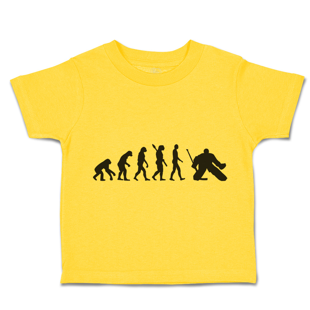 Toddler T-Shirt Human Evolution Evolve into Hockey Player Boy & Girl Clothes - Picture 32 of 39