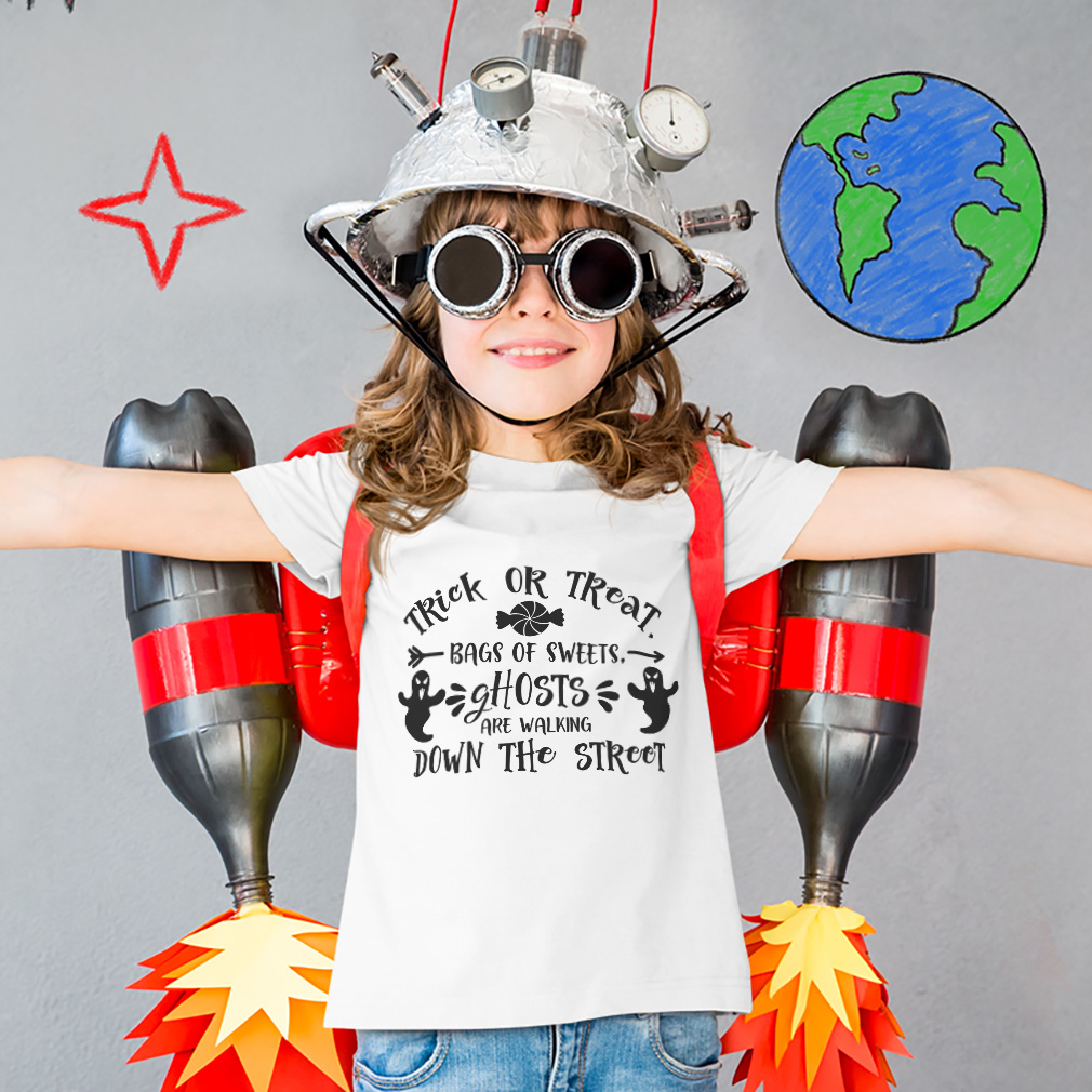 Toddler T-Shirt Trick Or Treat Bags Sweets Ghosts Are Walking down Street Style