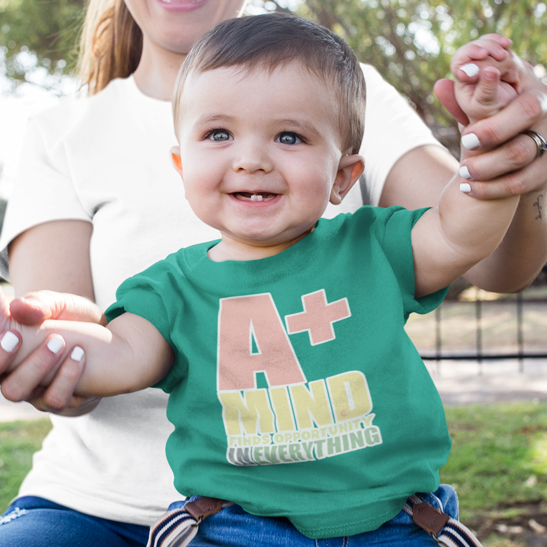 Toddler T-Shirt A Positive Mind Finds Opportunity Cotton Boy & Girl Clothes
