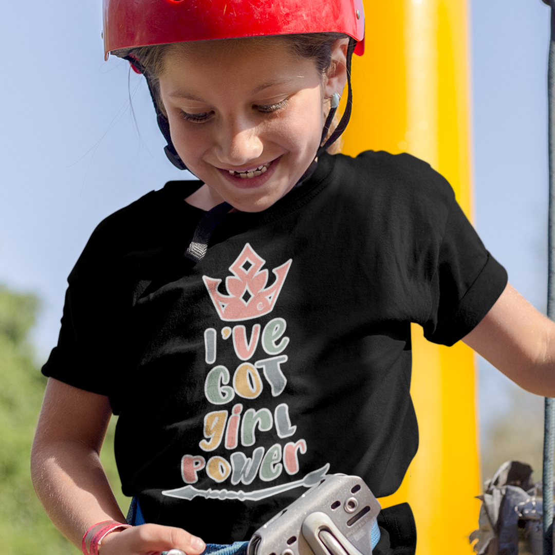 Toddler T-Shirt I Have Got Girl Power Arrow Crown Cotton Boy & Girl Clothes